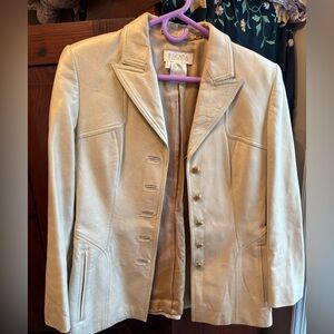 Escada Champagne Leather Jacket